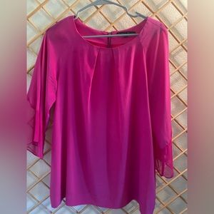 Antonio Melani silk flutter sleeve blouse